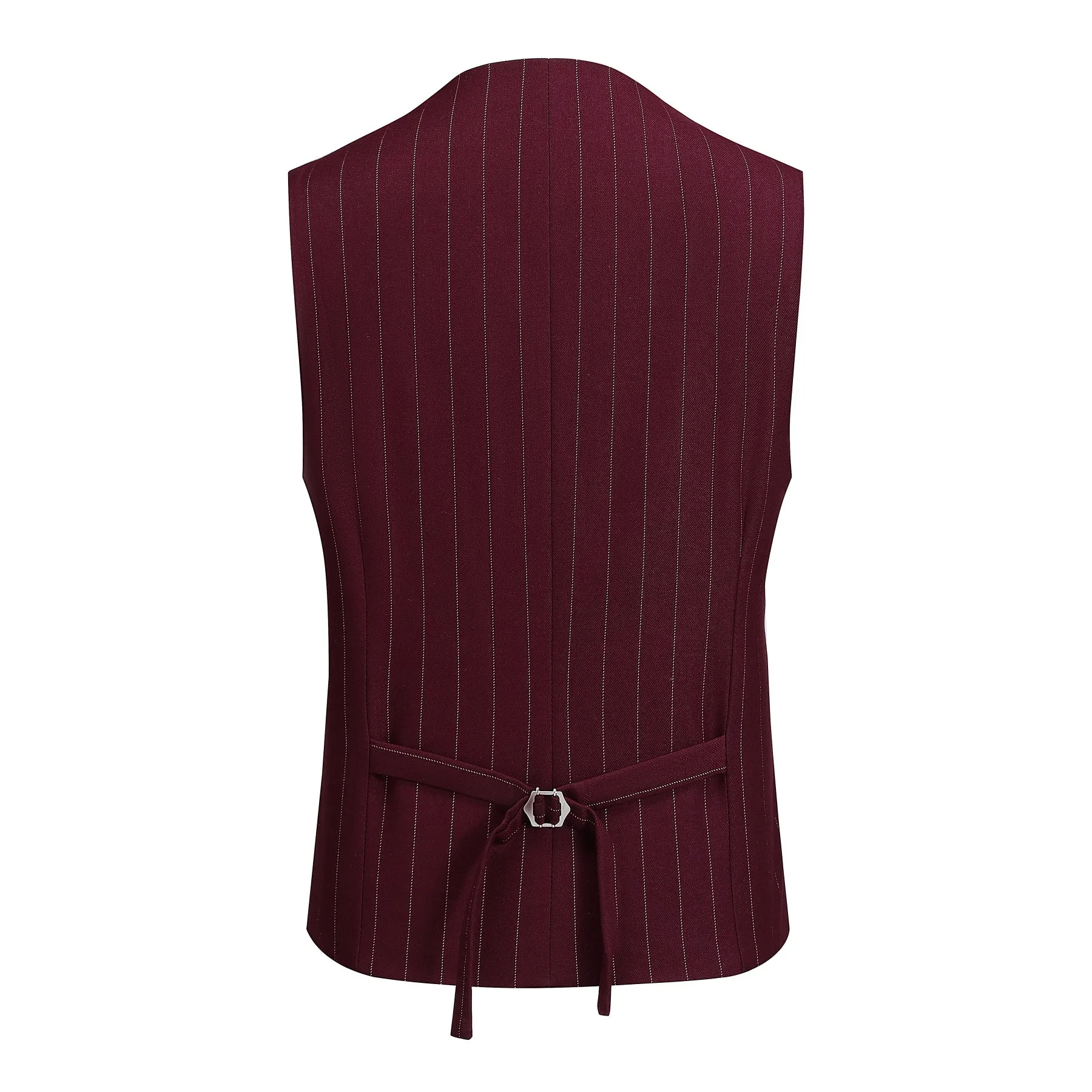 3-Piece Red Suit Stripe Design Suit