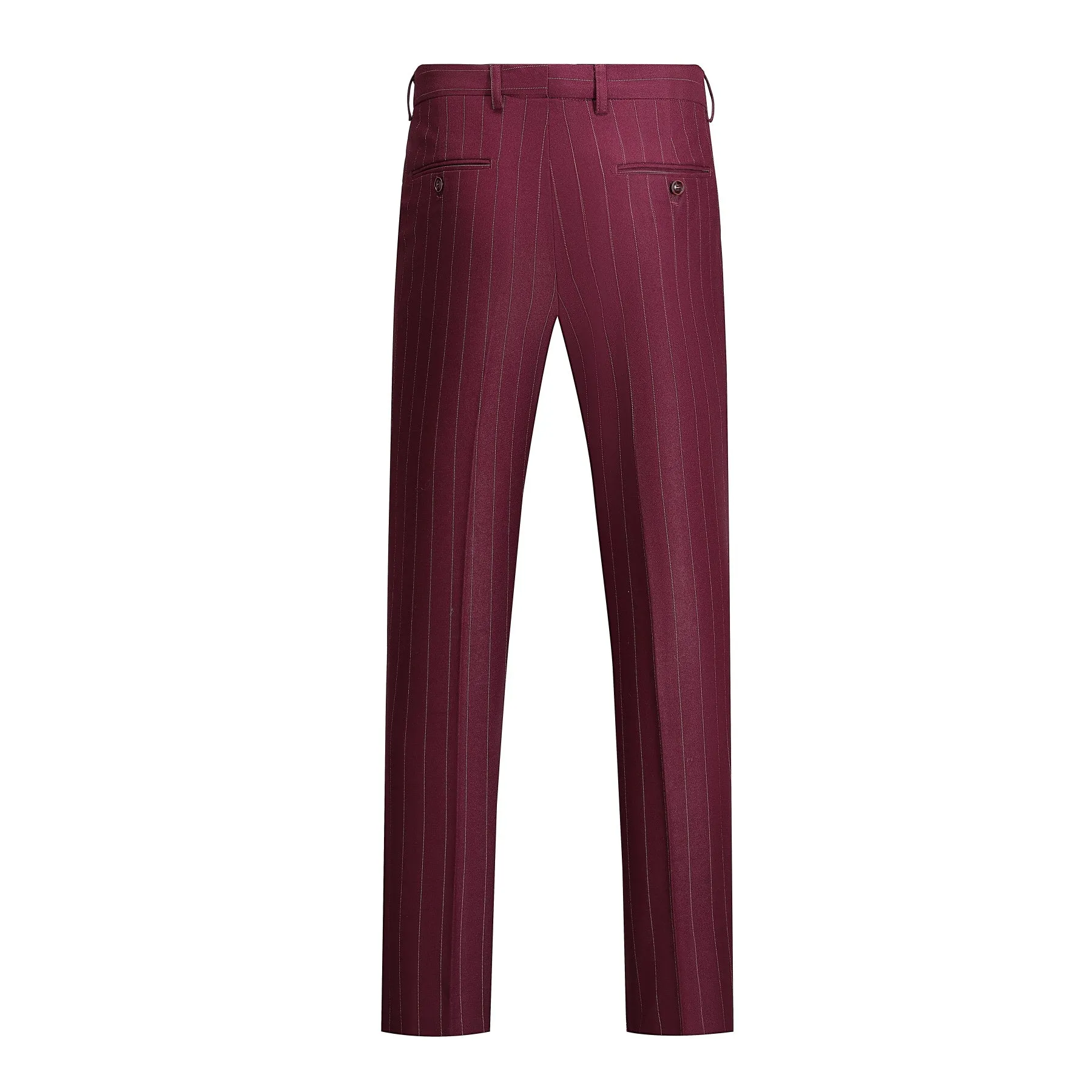 3-Piece Red Suit Stripe Design Suit