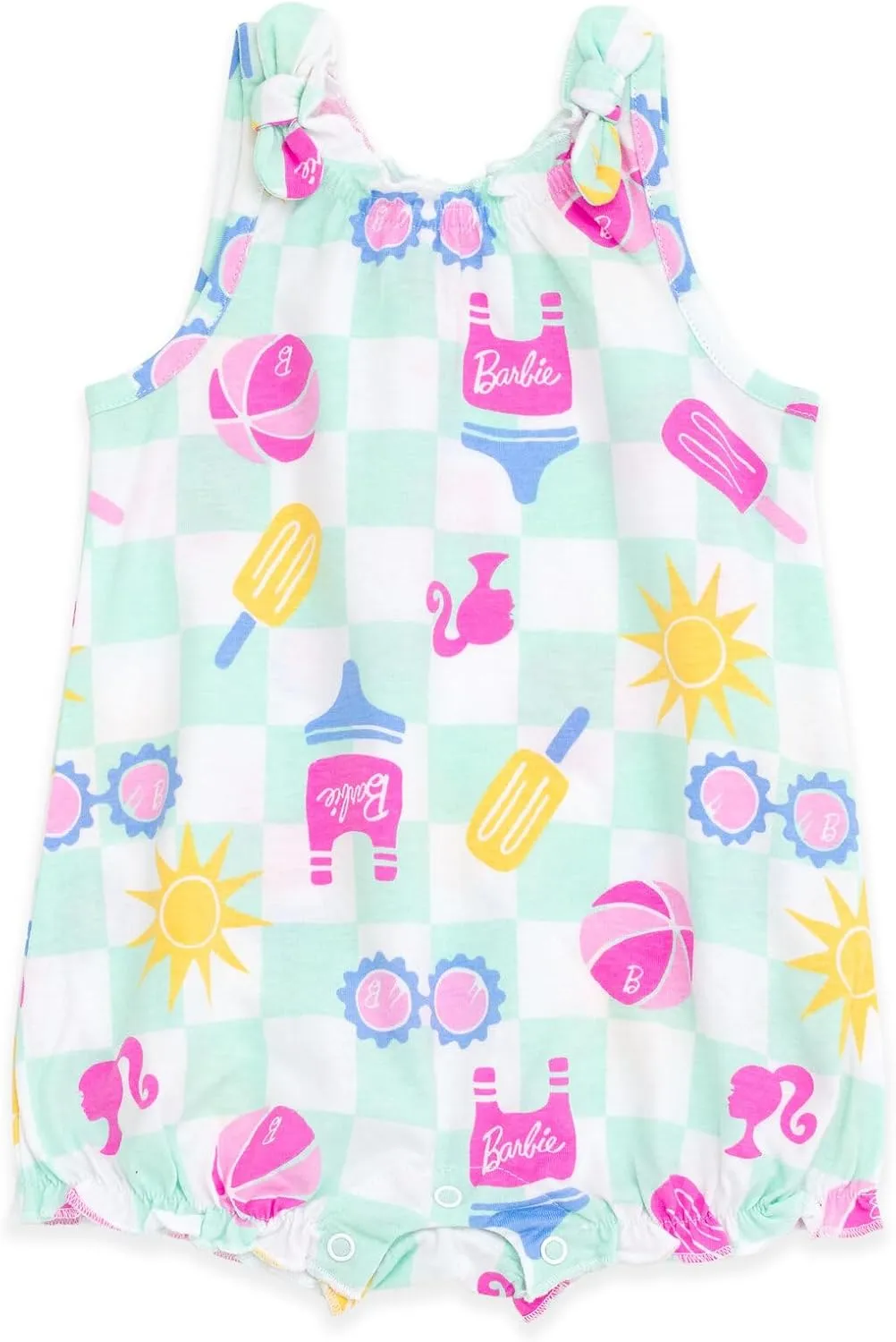 Barbie Baby Girls Bubble Romper Newborn to Infant Sizes (Newborn - 24 Months)
