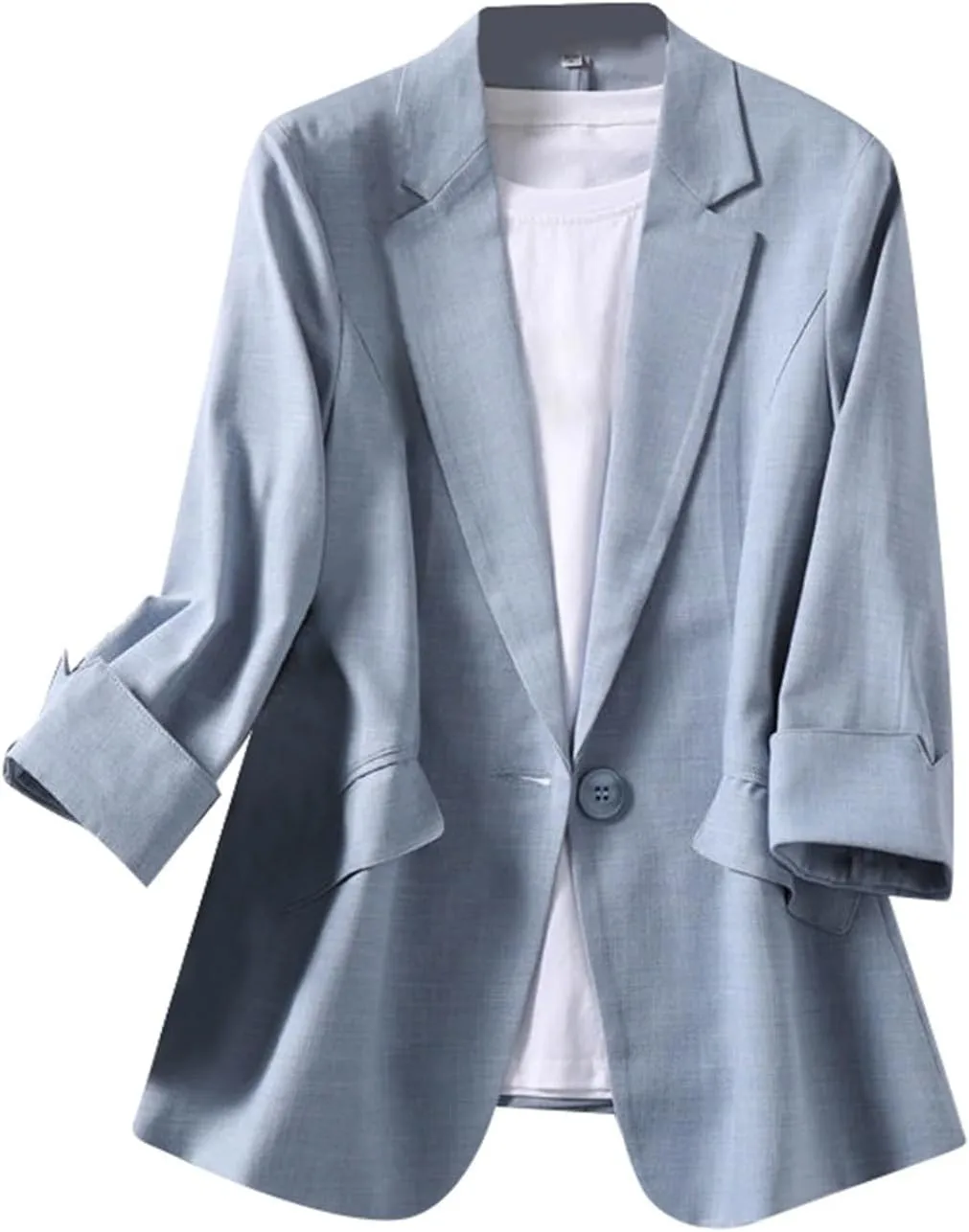 Blazers for Women Business Casual Summer Blazers Lightweight Suit Jackets 3/4 Sleeve Work Jacket Trendy Office Blazer
