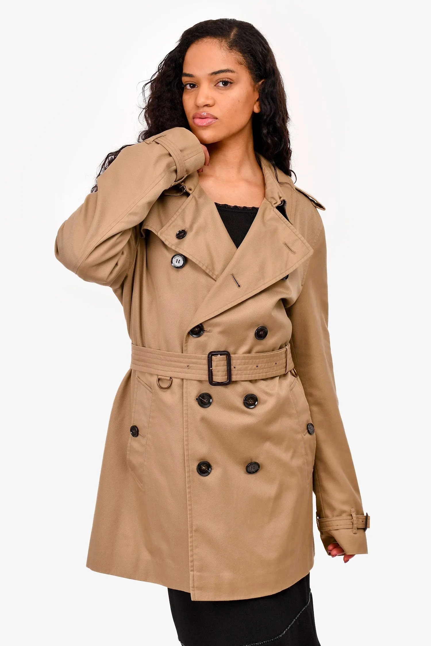 Burberry Khaki Trench Coat Size 54 Mens