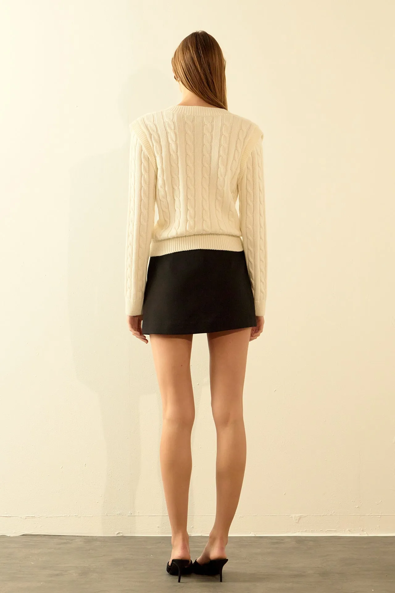 Cable Knit Ribbed Sweater