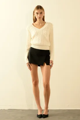 Cable Knit Ribbed Sweater