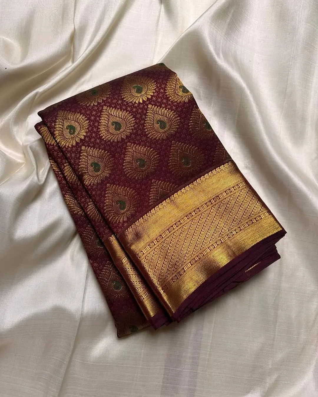 Captivating Wine Soft Silk Saree With Vivacious Blouse Piece