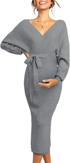 Chang Yun Maternity Nursing Dress Sweater Dress for Women Wedding Guest Dress Baby Shower Maternity Photoshoot Outfits