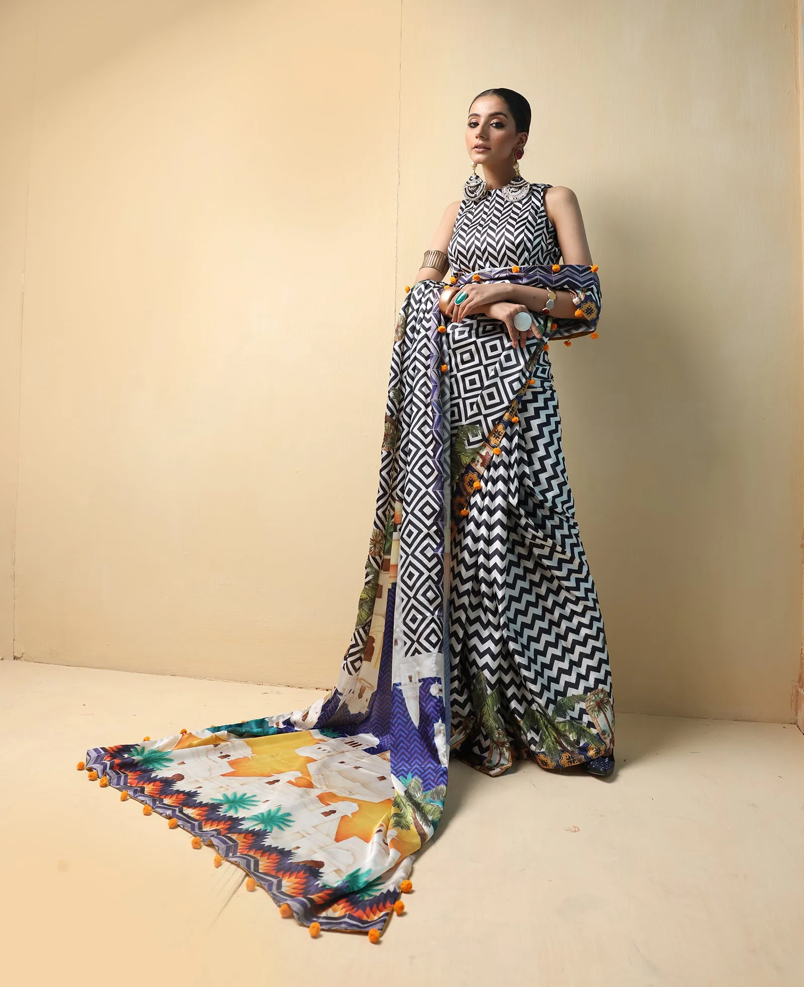 Chevron Saree