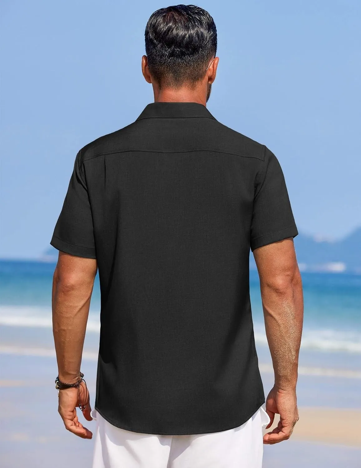 COOFANDY Men's Summer Beach Vacation Shirt Casual Button Down Short Sleeve Shirt Hawaiian Tropical Resort Wear