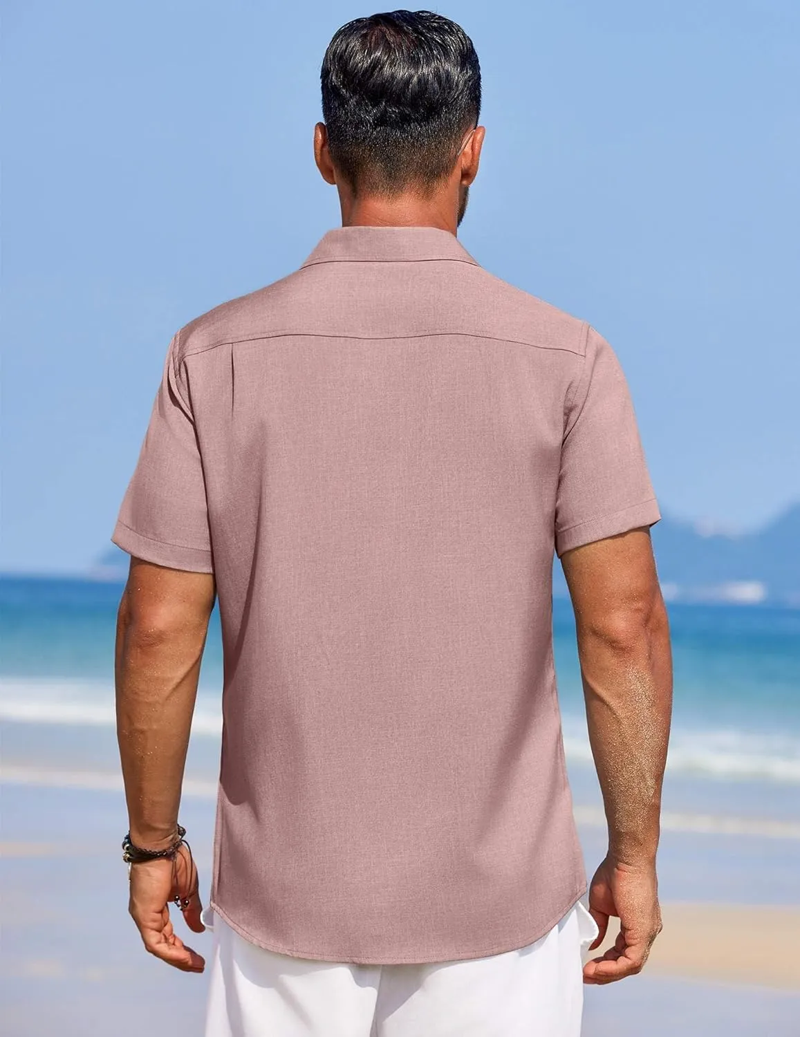 COOFANDY Men's Summer Beach Vacation Shirt Casual Button Down Short Sleeve Shirt Hawaiian Tropical Resort Wear