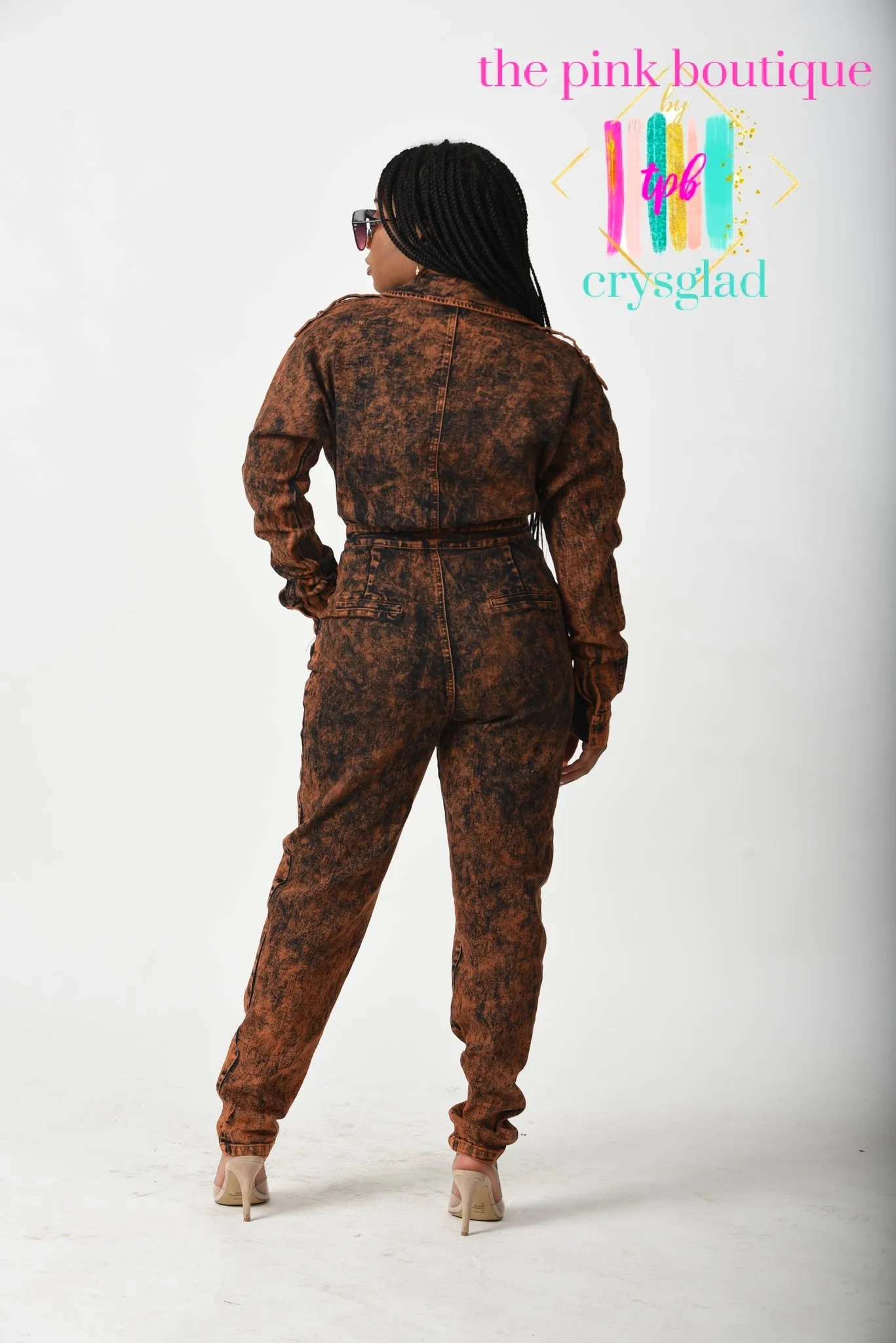 Cop-Her (Copper) Denim Jumpsuit