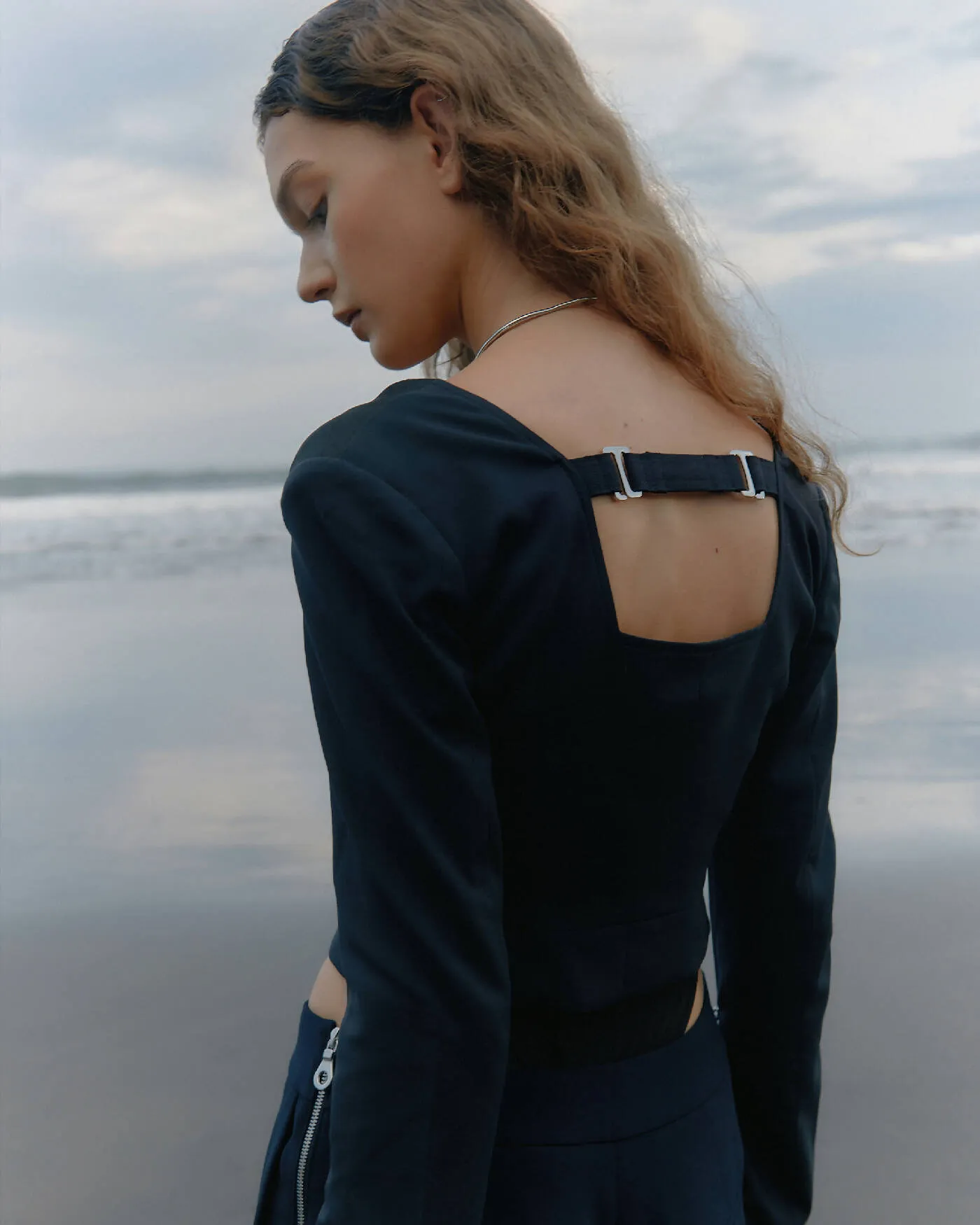 Cropped Bustier Blazer