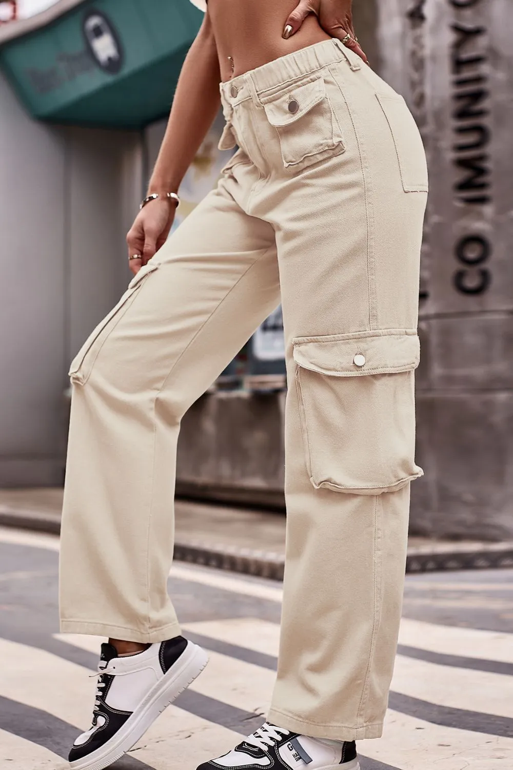 Double Pocket Cargo Pants  (Color Options)