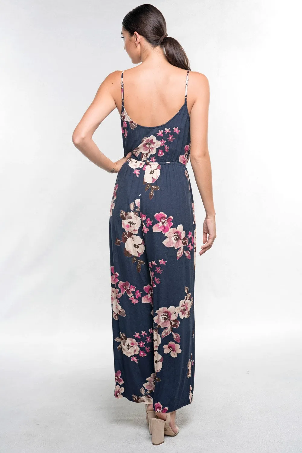 Floral Printed Sleeveless Jumpsuit