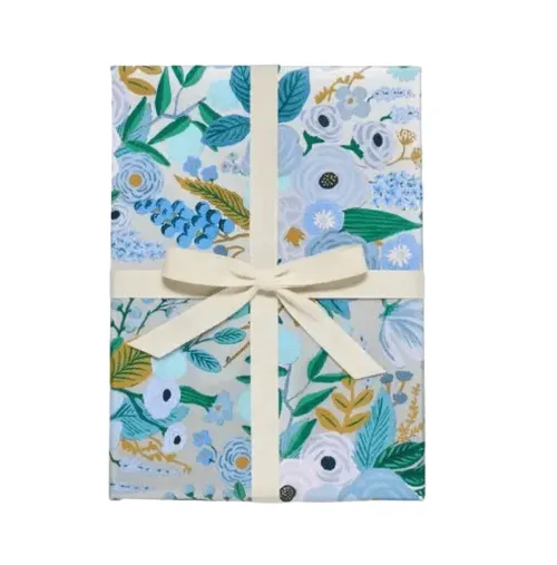 Garden Party Silver Continuous Wrapping Roll