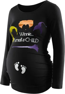 GINKANA Women's Baseball Crew Neck Flower Raglan Sleeve Maternity T-Shirt Top Pregnancy Shirt