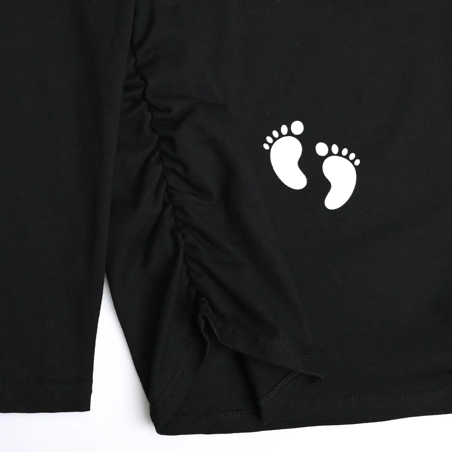 GINKANA Women's Baseball Crew Neck Flower Raglan Sleeve Maternity T-Shirt Top Pregnancy Shirt