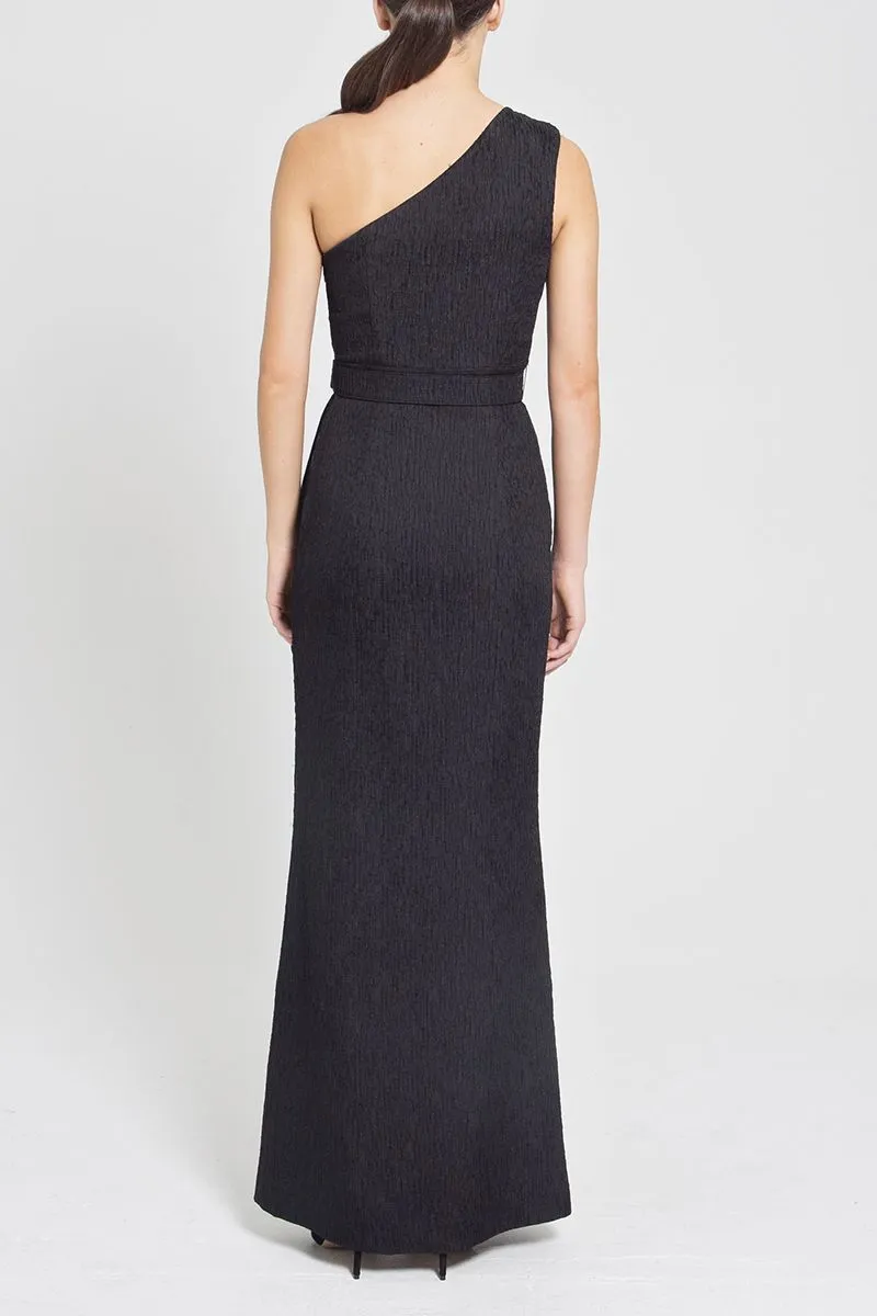 GRETA TIER GOWN BLACK