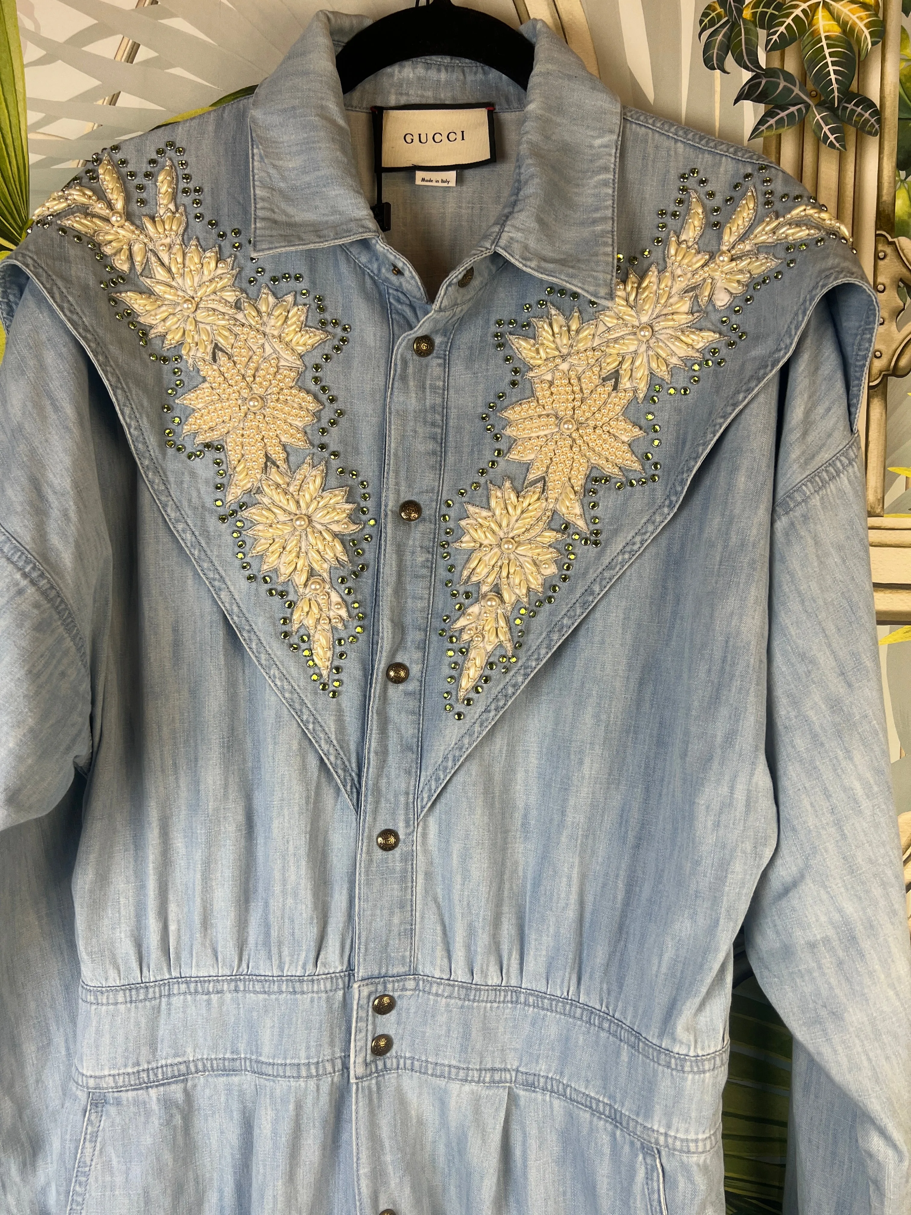 Gucci jeans jumpsuit