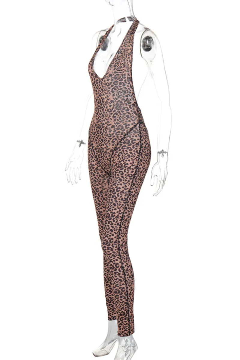 HBP3055 Leopard Print Romper