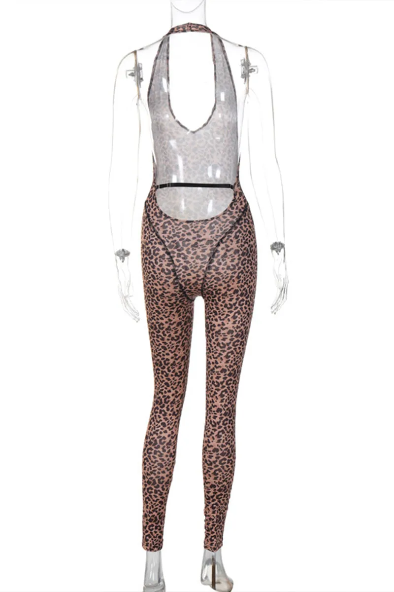 HBP3055 Leopard Print Romper