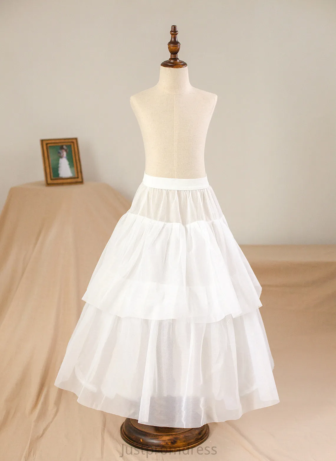 Helena Ball-Gown/PrincessScoopNeckFloor-LengthTulleJuniorBridesmaidDressWithSashBeading#136423 Junior Bridesmaid Dresses