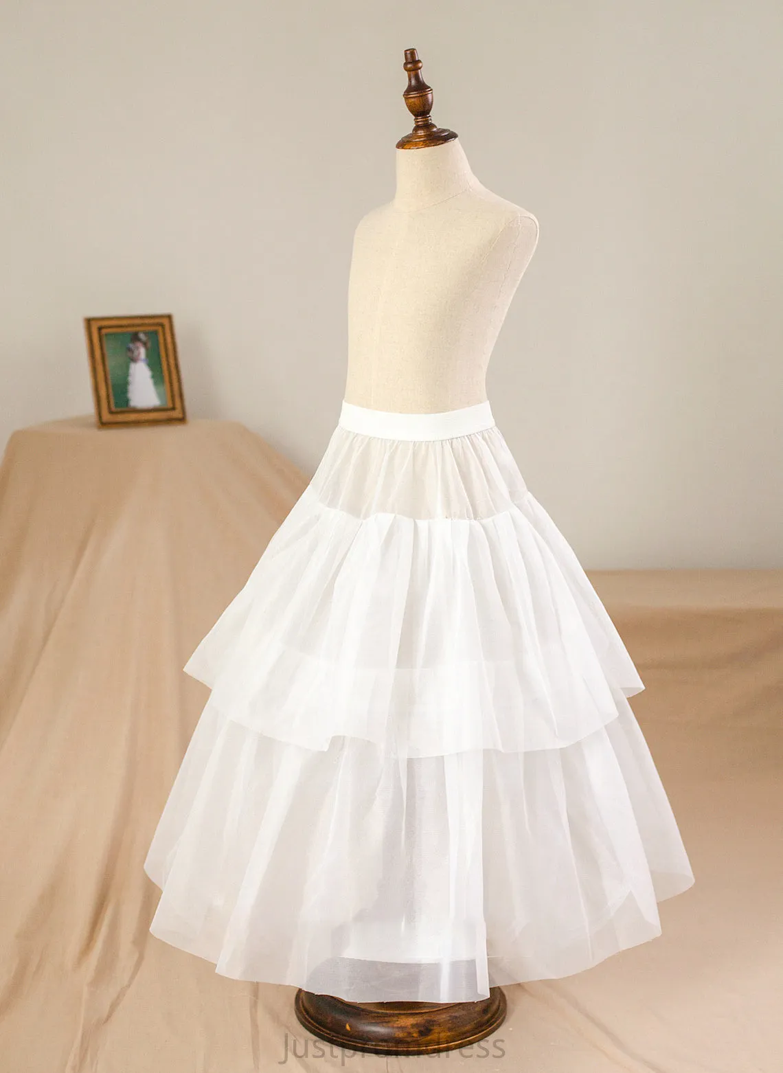 Helena Ball-Gown/PrincessScoopNeckFloor-LengthTulleJuniorBridesmaidDressWithSashBeading#136423 Junior Bridesmaid Dresses