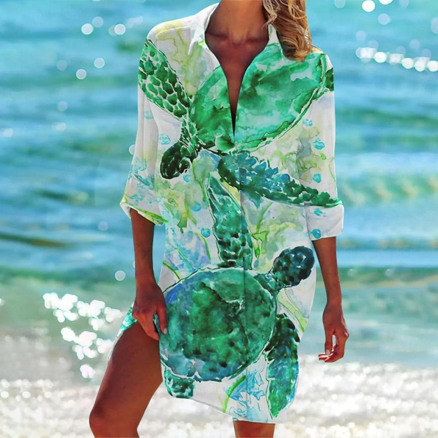 High Low Shirt Roll Up Sleeve Tops Oversized Long Sleeve Shirts for Women Womens Button Down Ladies Tops and Blouses