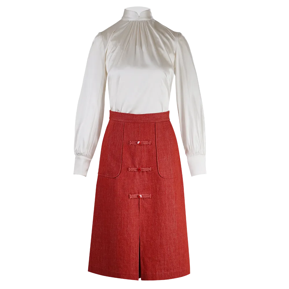 【HIGHSTREET】100% Silk Blouse