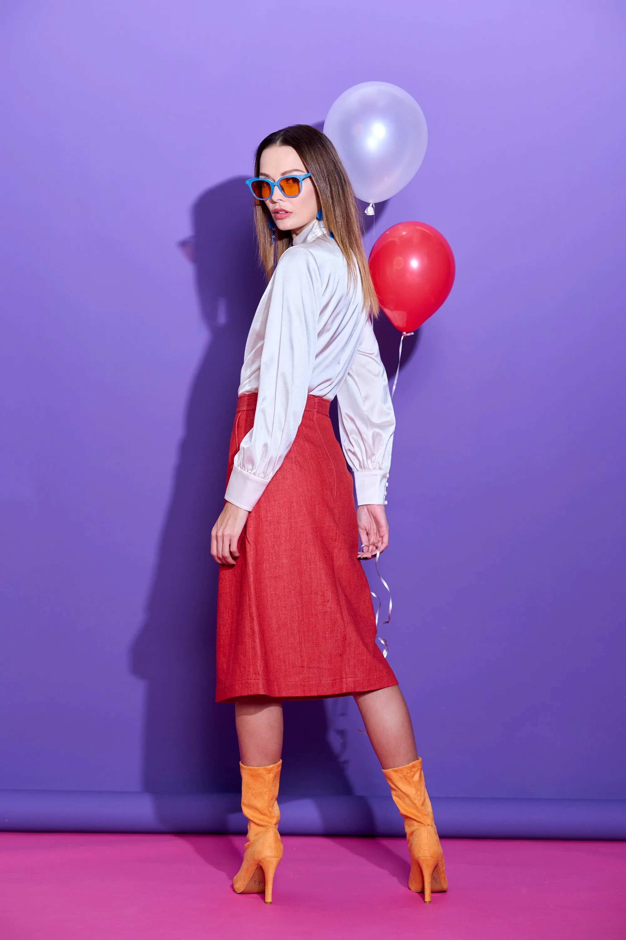 【HIGHSTREET】100% Silk Blouse