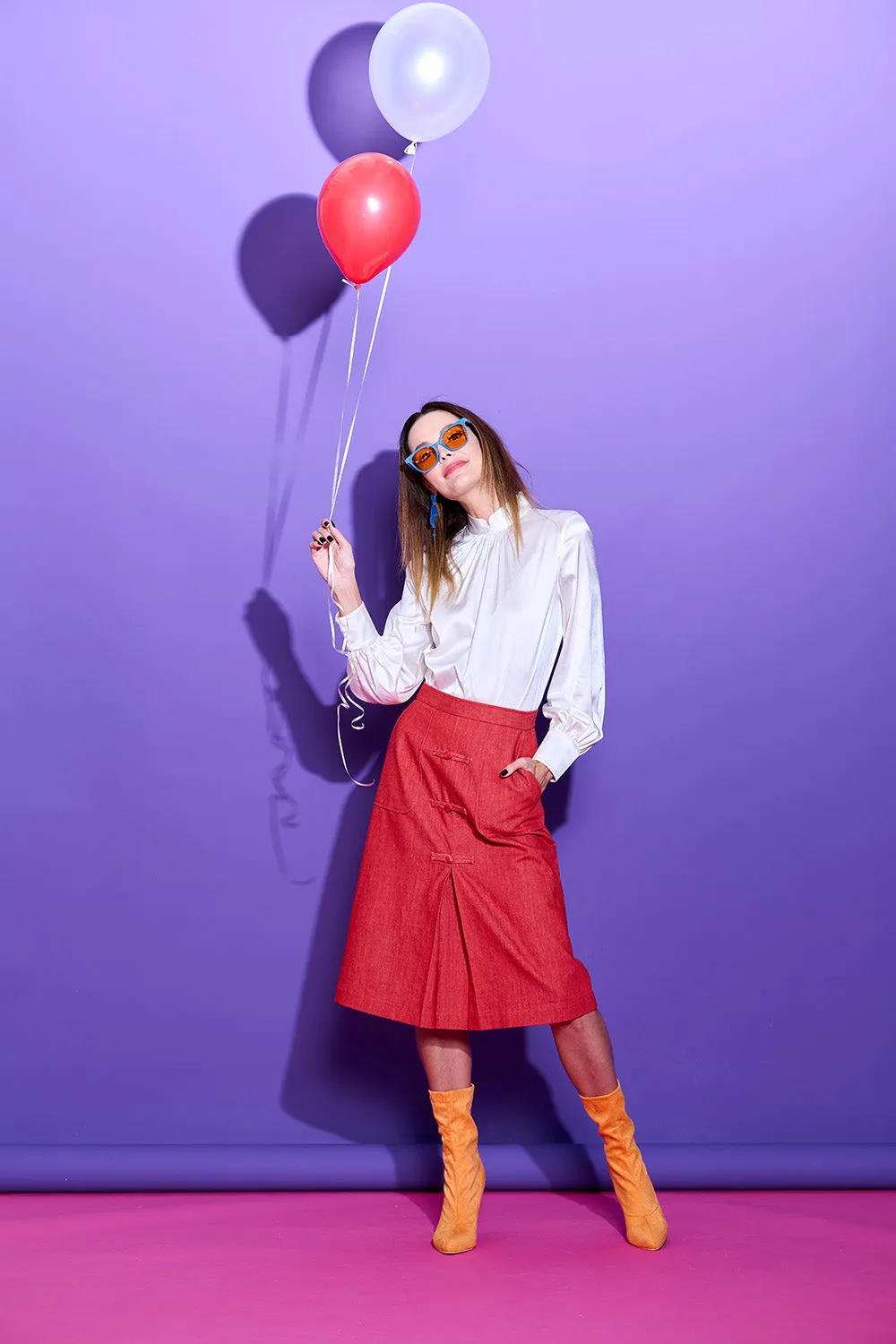【HIGHSTREET】100% Silk Blouse