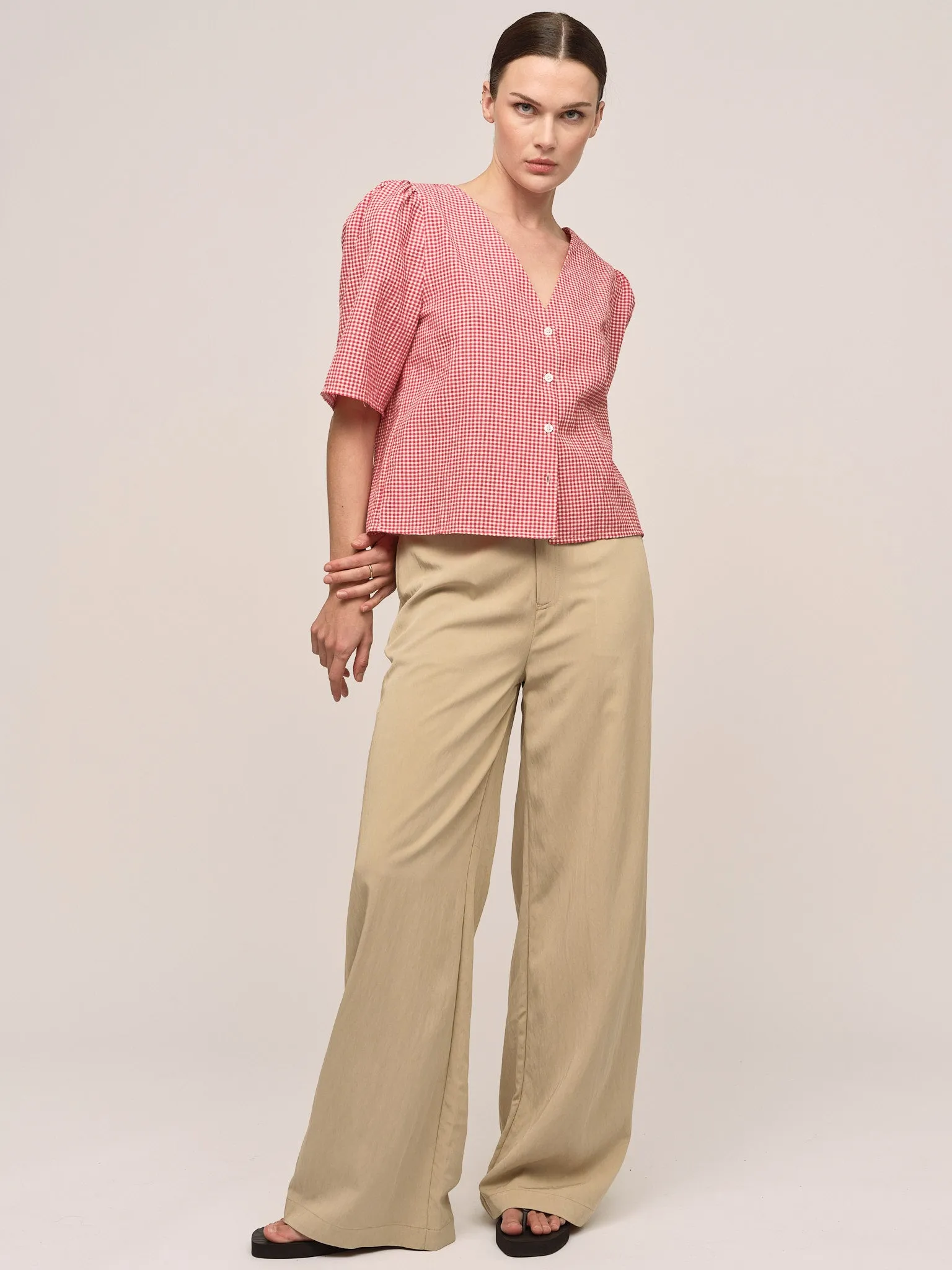 Indiana Button Shirt - Redwood Checked