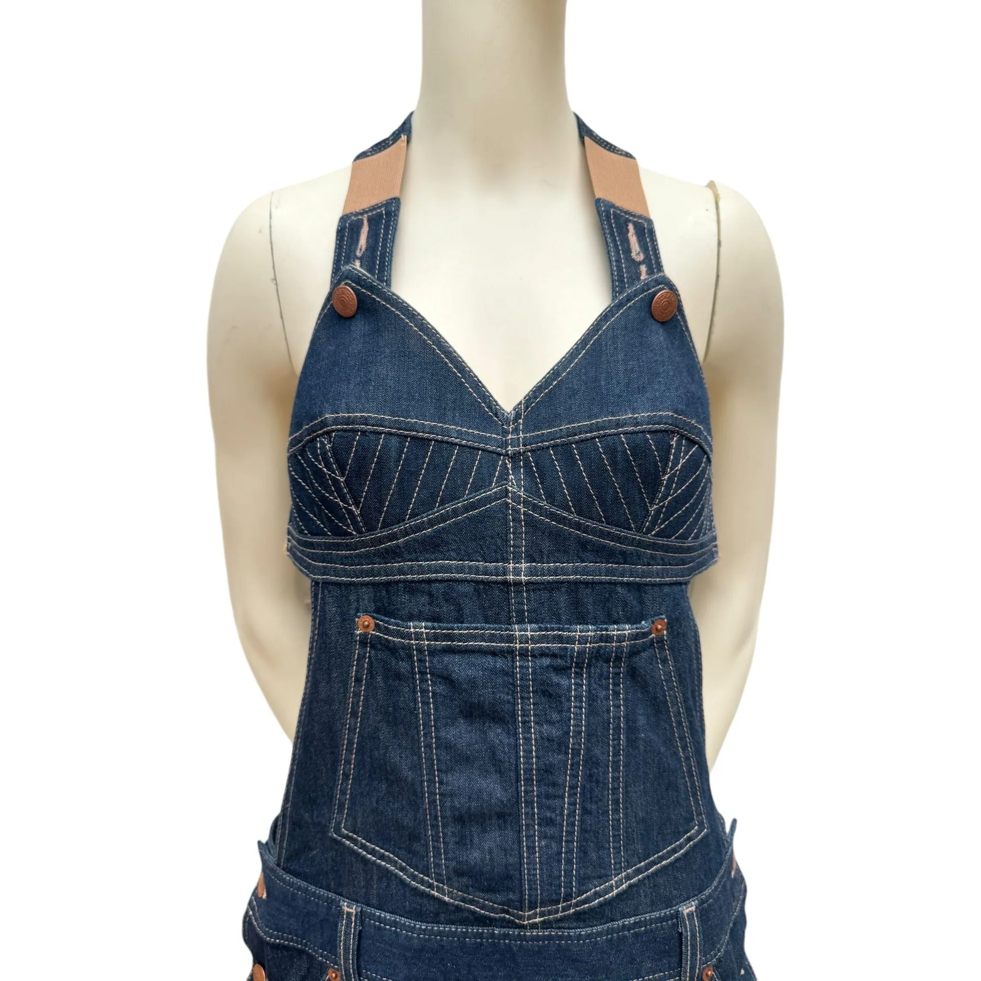 Levis X Jean Paul Gaultier  Denim Jumpsuit Shorts  Size S
