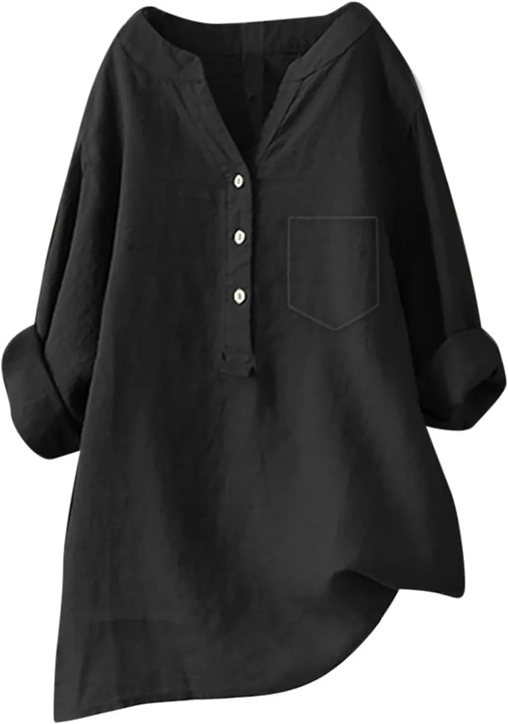 Linen Shirts for Women 2025 Spring Summer Plus Size Long Sleeve Tops Dressy Casual Loose Comfy Work Gauze Blouses