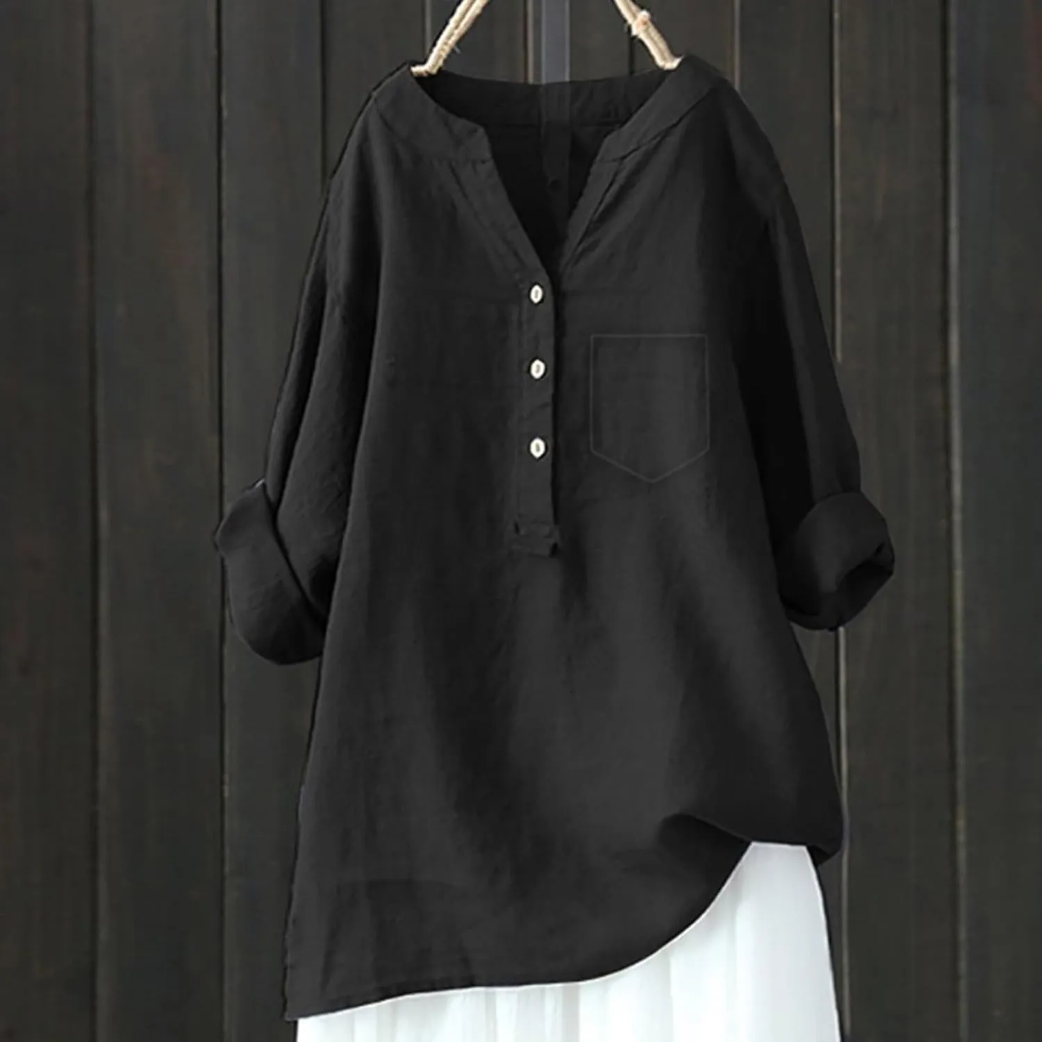 Linen Shirts for Women 2025 Spring Summer Plus Size Long Sleeve Tops Dressy Casual Loose Comfy Work Gauze Blouses
