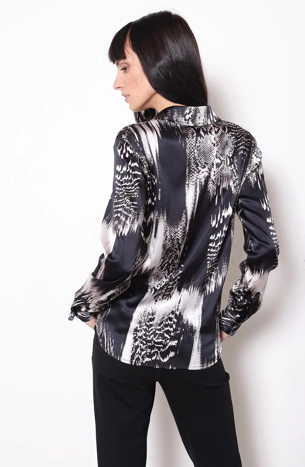 Long Sleeve Blouse   Venom Black