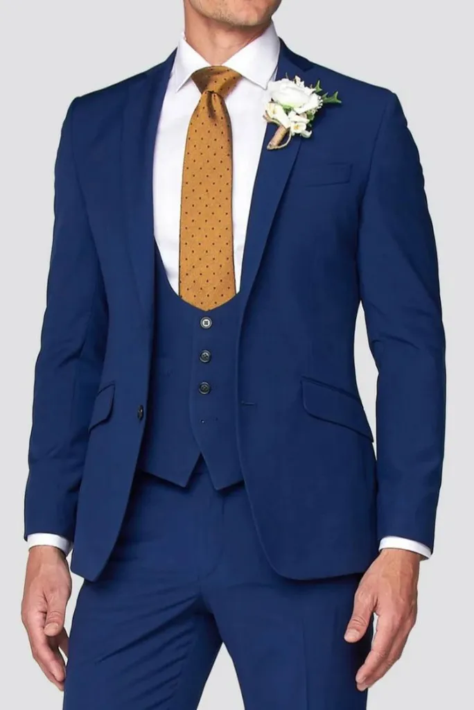 Men Three Piece Suit Blue, Wedding Suits, Slim Fit Suit, Groom Suits Bespoke For Men