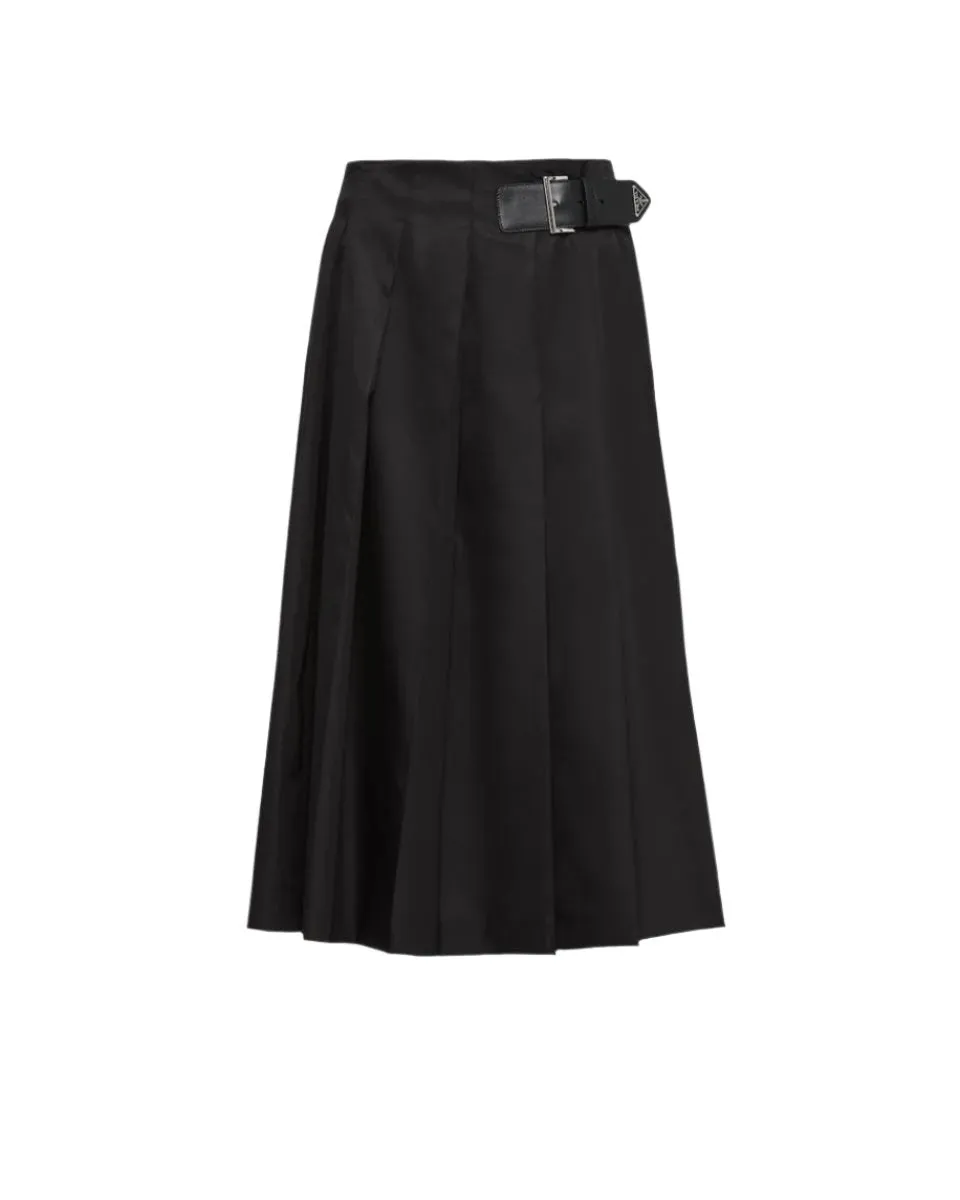 PLEATED RE-NYLON SKIRT
