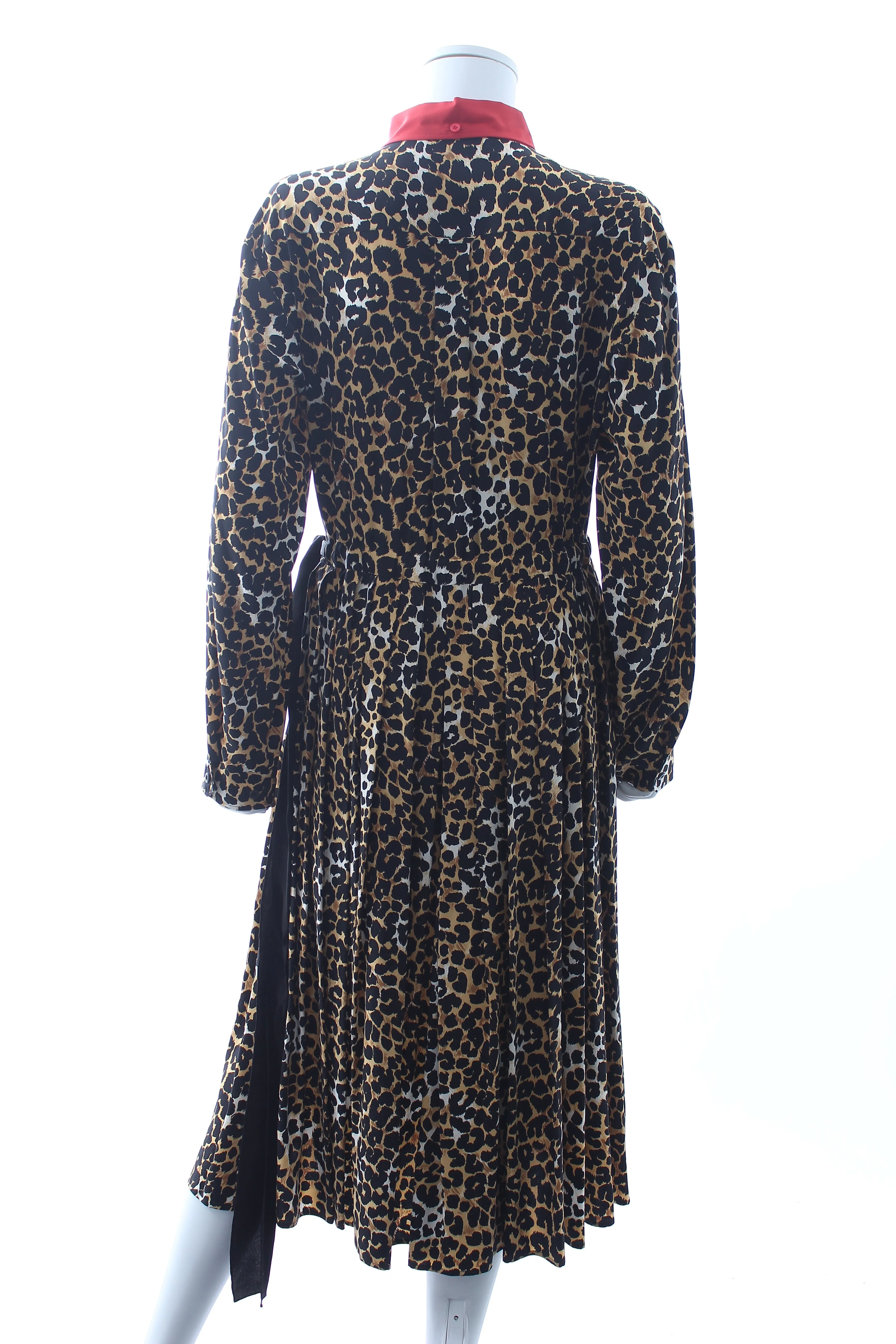 Prada Leopard Printed Silk Shirtdress
