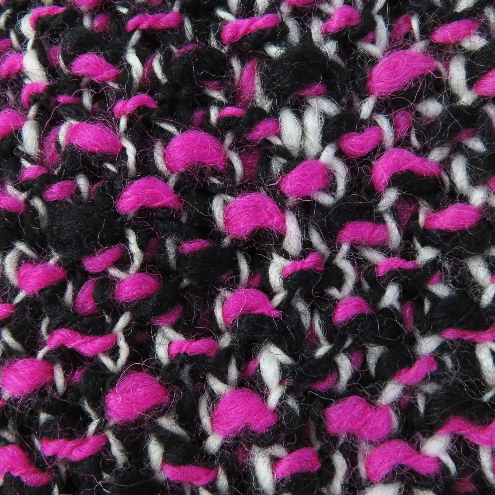 PRADA Pleated skirt P1320 wool pink black white 40