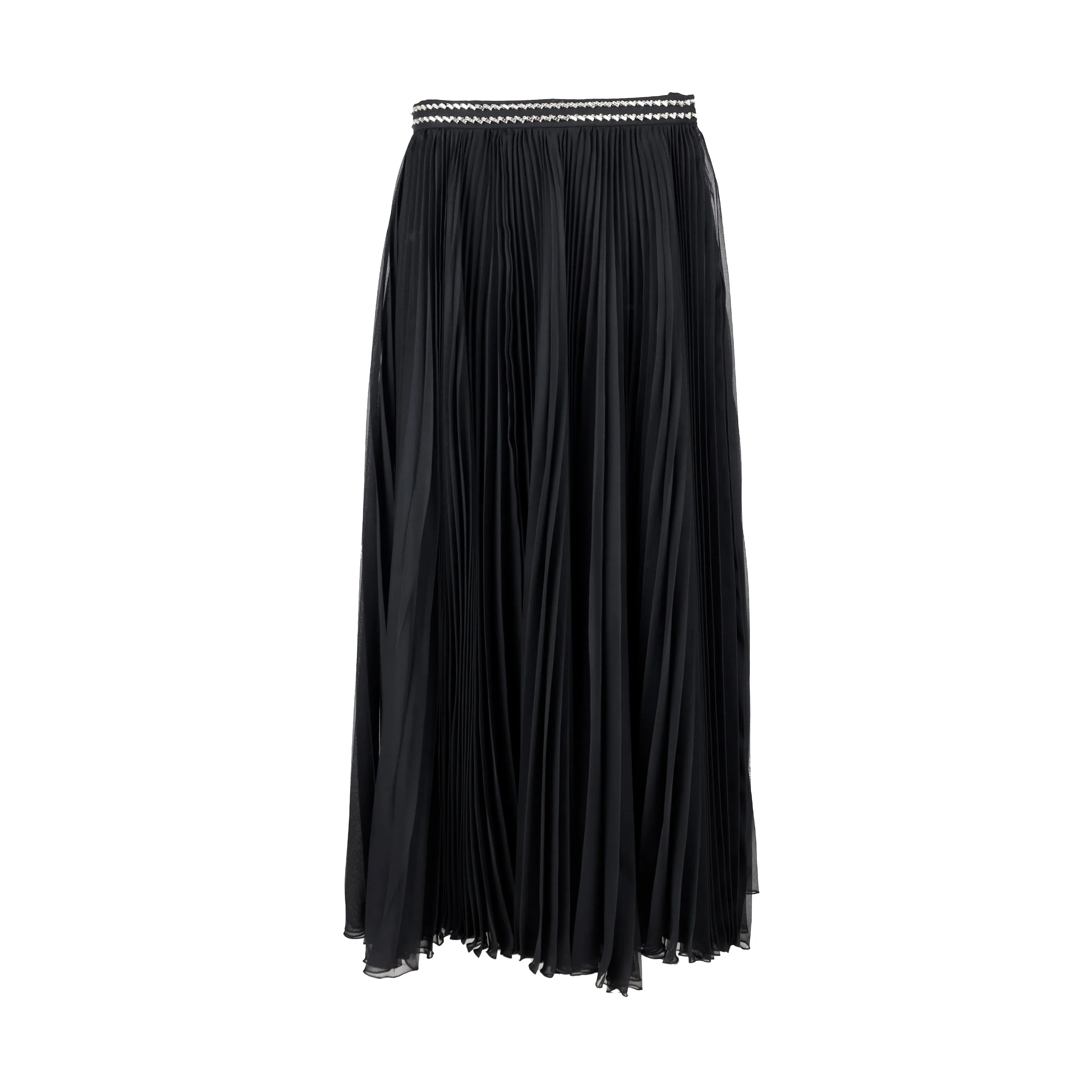 Prada Stone Embellished Pleated Skirt - '10s