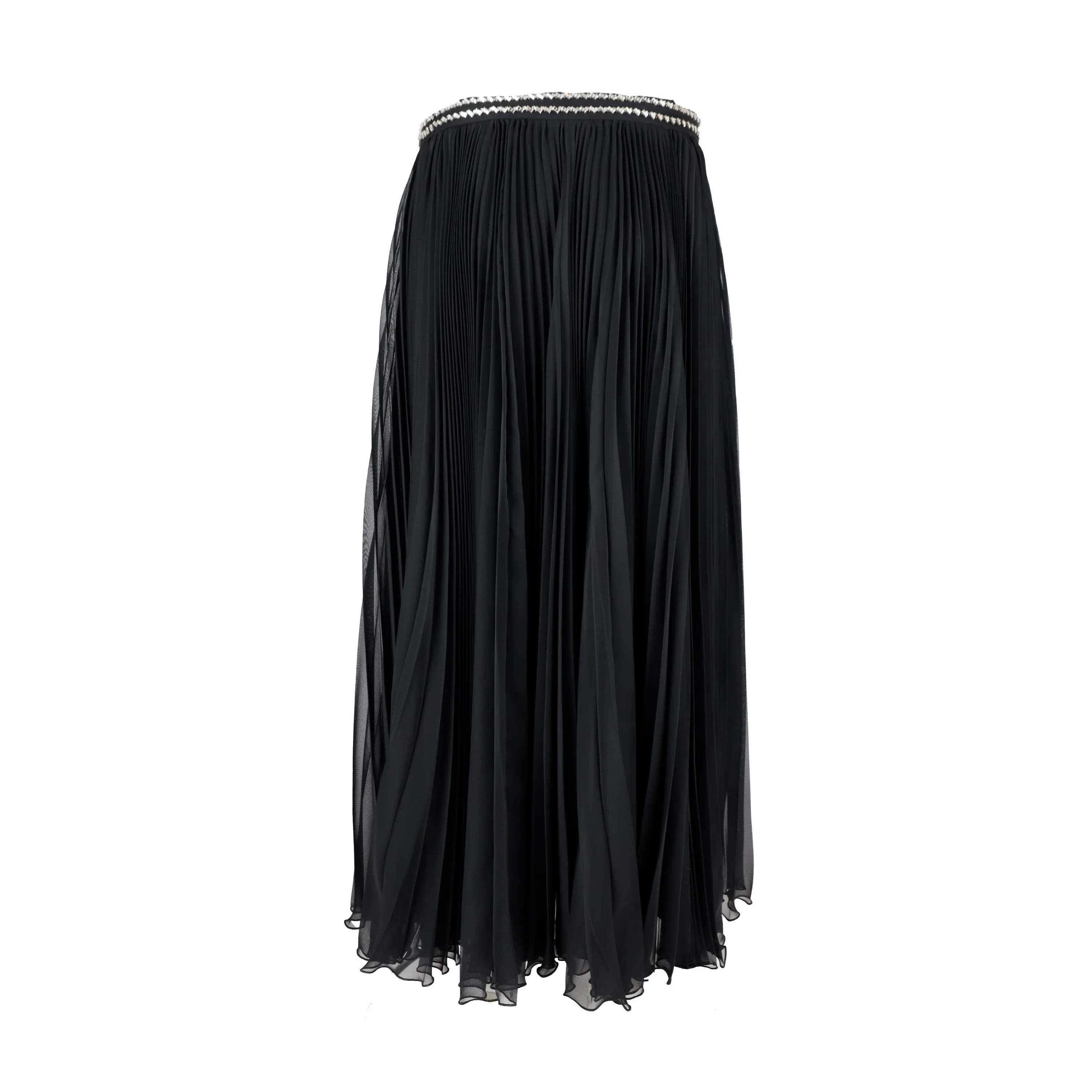 Prada Stone Embellished Pleated Skirt - '10s
