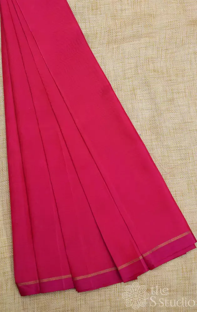 Rani pink kanchi silk plain blouse material