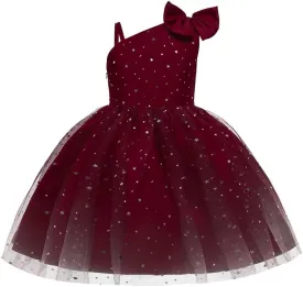 Toddler Rainbow Pageant Dresses for Girls Tutu Party Sparkly Princess Gown 2-10Years
