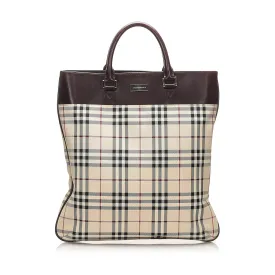 Trendy Inspired Burberry House Check Canvas Tote Bag (shg-14005)