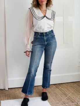 Vintage Dramatic Sheer Blouse
