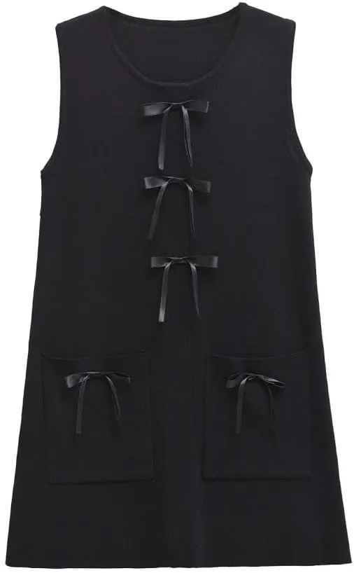 Womens Petite Tank Dress Sleeveless Soft Stretch Knit Casual Elegant Cute Mini Dress with Pocket for Wedding Guest